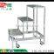 TJG CHINA Warehouse Climb The Ladder Mobile Platform Warehouse Shelf Ladder Truck Mute Wheel Rack