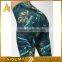 High quality Custom made shiny fabric sublimation printed womens sports fitness leggings