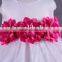 2015 flower printed sleeveless Princess dress summer hot sale  new girls party wear dress for children