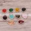 Mix Color Faceted Crystal Glass Connector Beads Drop shape with Pave Zircon Gem Charm For Making Jewelry