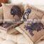 high quality printing Indian pattern cotton linen backrest cushion cover