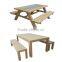 Most popular and comfortable outdoor wood plastic composite wpc leisure chair/wpc park seat