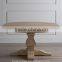 light color rustic style wooden round dining table  furniture
