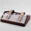 High level 6-Grid wooden belt display stand with farbric supply for belt store