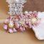 MYLOVE handmade jewelry fabric flower barrette pearls hair clip