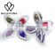 Factory Price Wholesale Fashion Brass 18K Gold Plated Colorful Marquise Cubic Zirconia white Gold stud earring