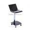 HOMCOM Portable Computer Desk W/ Glass Laptop Side
