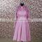 RSE684 Halter Neckline Knee Length Lavender Floral Mother Of The Bride Dresses With Jacket
