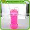 Colorful Food Grade Drinking Straw Cup With Cap