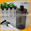 350ml Transparent Grey Cylindrical Lotion Pump Bottle