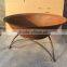 D50 D60 D72cm Rusty steel fire pit outdoor
