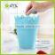 Wholsale round plastic desktop flower pot/mini storage bucket lace hollow style