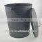 household metal matte black coal buckets