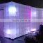 Customized inflatable photo booth enclosure square LED show display cube tent