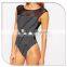 Custom design soft handfeel stretch stripe backless sexy young girls bathing suit