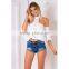 off shoulder white top beach wear sexy top for women summer