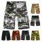New Style European Fashion Summer 100% Cotton Baggy Camo Cargo Shorts for Men