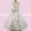 Wholesale Alibaba Wedding Party Show Beautiful Braced Skirt Flower Girl Dress Summer Spaghetti Straps Party Kid Dress