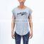 Loose Fit Ladies Workout T Shirt Rolled Short Sleeve Curved Hem T Shirt Round Bottom Fitness T Shirt