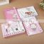 cute cartoon notebook PP cover wire-o binding notebook cheap student notebook with band