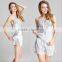 sexy fashion emulation silk condole belt sexy pajamas lady short summer temptation lace