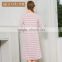 Qianxiu Factory Outlets Cotton Fashion Striped Home Dress