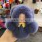Best selling unique design genuine rex rabbit fur pom pom keychain