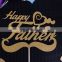Happy Father's Day Gold Glitter Paper Cake Topper Cake Decorations