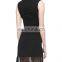 CHEFON Crepe lace-bottom sleeveless affordable evening dresses