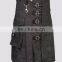 Wholesale Black Modern Gothic Fashion Denim Kilt