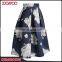 Factory Price Fashion Any Design High Waist Women Skirts Pleated Navy Flower Printed Midi Skirt
