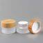 20g Cosmetic Glass Bottle Cosmetic Cream Jar with Bamboo Cap