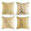 Gold Stamping Soft  Decorative Outdoor Square velvet  Cushion Cover for Sofa