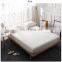 Summer 100% Cotton Bamboo Decorative Custom Bed sheet with Pillow Case Cover Pure White