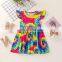Baby Girls Summer Dress Print Rainbow Girls Dress Boutique Children Clothes Kids Party Dress