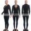 Wholesale women's 2 piece plain sport sweat pants zipper hoodies sets