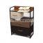 Customized 5L-604 Fabric Printed Chest Vertical Dresser Storage Tower Dressers 6 Drawers with Wooden Pull
