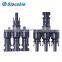 TUV CE Approved Solar Electrical T Connector 2 Way Branch Connector