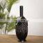 Wholesale classic retro style gifts black resin flowers vase for home decoration