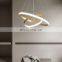 Living room chandelier modern minimalist creative led duplex building ring Nordic bedroom dining room lamps
