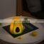 New Product 2021 Cute Avocado Night Lamp Silicone Nursery Baby Night Light for Teen Bedroom Decor