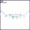 Blue Bunting Flower Dot 12 Flag 3 Meter Shabby Chic Vintage Fabric PL031