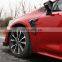 Universal Car Glossy Shark Side Decor Door Fender Vent Air Wing Cover Trim Black Carbon  Car Universal Side Wing Cover