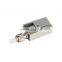 Square Metal FC Bare Fiber Adapter, Bare Fiber Test Adapter For OTDR Testing