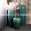 Modern and simple dark green ceramic floor large vase decoration