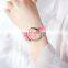 SKEMI 9265 Ladies Fashion Pink Wrist Watches Creativity Leather Female Quartz Watch