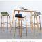 High Kitchen Counter Chair Modern Plastic Wooden Bar Stool New Nordic Cheap Rustic Classic Color Furniture Restaurant Antique