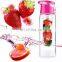 Plastic Water Bottle With Fruit Infuser BPA Free Water Bottle Drinking Shaker Bottles For Outdoor Sports
