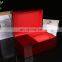 High-end custom MDF spray painted black clamshell gift wooden box for watch packaging