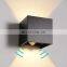 IP65 Waterproof Aluminum Wall Light Surface Mounted Motion Sensor LED Wall Lamp Cube Garden Porch Light